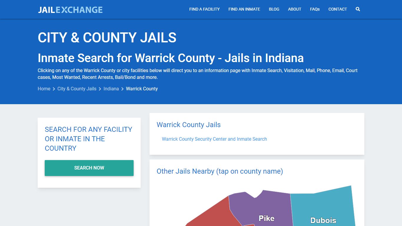 Inmate Search for Warrick County | Jails in Indiana - Jail Exchange
